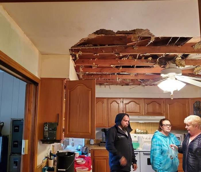 water damage ceiling falling in 